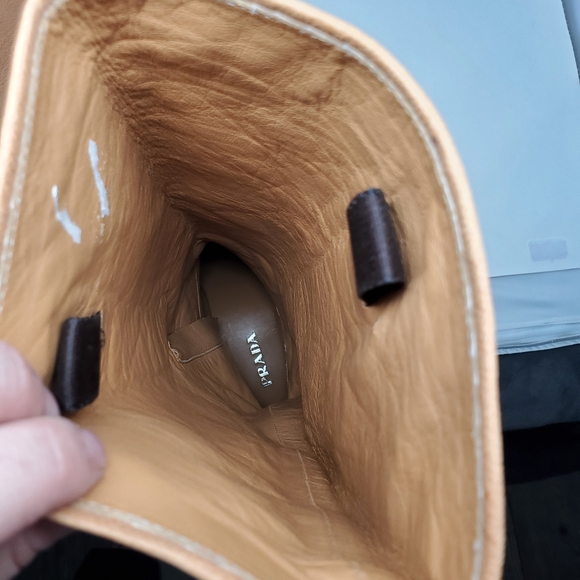 Prada camel tan tall leather half zip boots - Picture 11 of 11